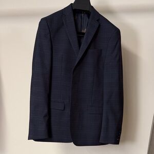 Ted Baker London Men's Blazer - navy plaid, slim fit 40R